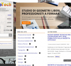 screenshot della home page