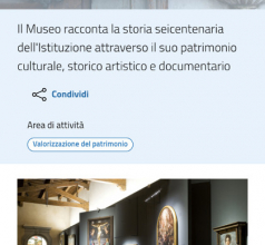 Una pagina in versione mobile